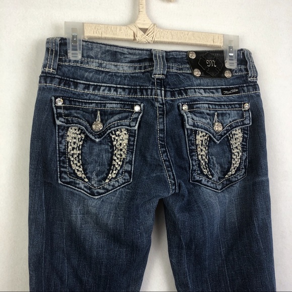Miss Me | Women’s Fallen Angel Embellished Wings Bootcut Jeans - Picture 6 of 16